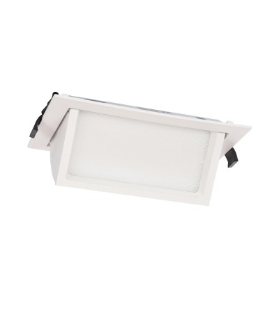 Downlight LED 24W Rectangulaire Orientable Chip OSRAM 120 lm/W LIFUD Coupe 210x125 mm