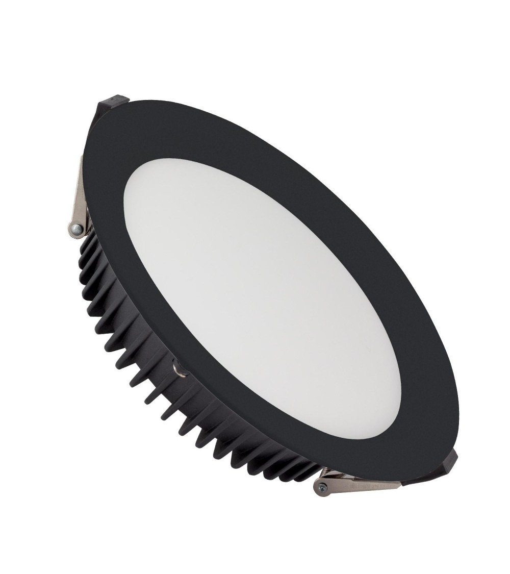 Downlight LED 24W Rond SAMSUNG Aero 130 lm/W 4000K LIFUD Coupe Ø 200 mm Noir - 64812 - vue 1