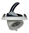 Downlight LED 24 W circulaire orientable puce OSRAM 38° CCT 120 lm/W LIFUD Coupe Ø 120 mm - 100728 - vue 2