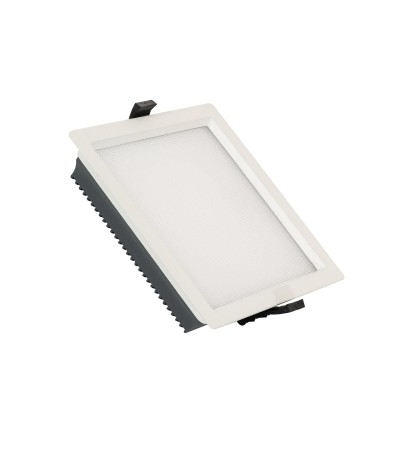 Downlight LED 25W Carré SAMSUNG Aero 130 lm/W Microprismatique LIFUD Coupe 165x165 mm