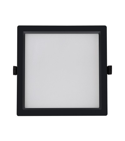 Downlight LED 30W Carré SAMSUNG Aero 130 lm/W Microprismatique LIFUD Coupe 210x210 mm Noir - 77444 - vue 2