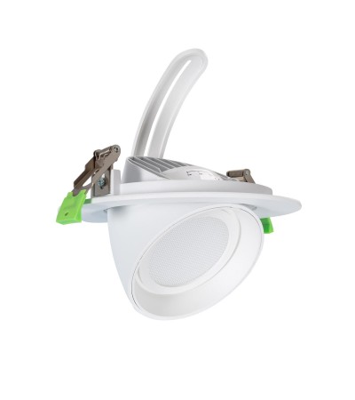 Downlight LED 38W Rond Directionnel Chip OSRAM 120 lm/W LIFUD Coupe Ø 160 mm