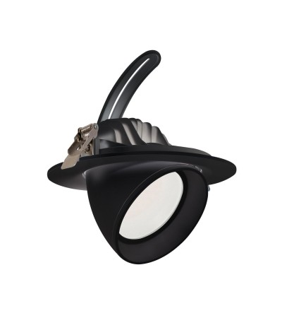 Downlight LED 38W Rond Orientable Chip OSRAM 120lm/W LIFUD Coupe Ø 160 mm Noir - 95871 - vue 3