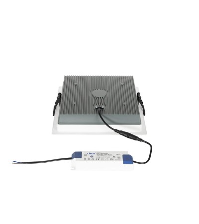 Downlight LED 40W Carré SAMSUNG Aero 130 lm/W Microprismatique LIFUD Coupe 210x210 mm - 72535 - vue 6