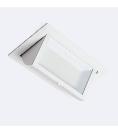 Downlight LED 40W Rectangulaire Orientable Chip OSRAM CCT Sélectionnable 120 lm/W Coupe 210x125 mm