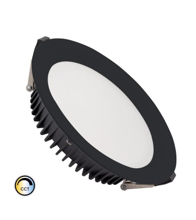 Downlight LED 40W Rond SAMSUNG AERO CCT Sélectionnable 130 lm/W Microprismatique LIFUD Coupe Ø 200 mm Noir