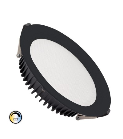 Downlight LED 40W Rond SAMSUNG AERO CCT Sélectionnable 130 lm/W Microprismatique LIFUD Coupe Ø 200 mm Noir - 77857 - vue 3