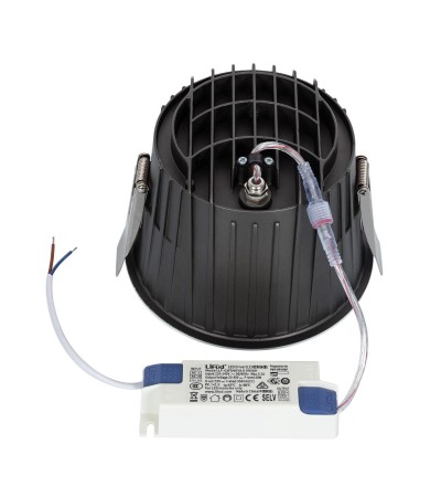 Downlight LED 40W Rond Premium CRI90 LIFUD Coupe à˜ 150 mm IP65 - 97591 - vue 2