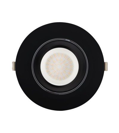 Downlight LED 48W Rond Orientable Chip OSRAM CCT Sélectionnable 120 lm/W LIFUD Coupe Ø 200 mm Noir - 95882 - vue 4