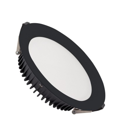 Downlight LED 50W Rond SAMSUNG Aero 130 lm/W Microprismatique LIFUD Coupe Ø 200 mm Noir