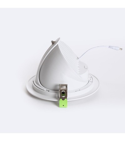 Downlight LED 60W Rond Orientable Chip OSRAM 120 lm/W LIFUD Coupe Ø 200 mm - 99062 - vue 6