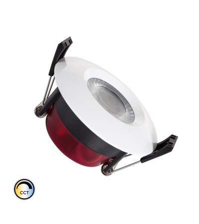 Downlight LED 8W Rond CCT Sélectionnable Dimmable Bain IP65 Coupe Ø 70 mm