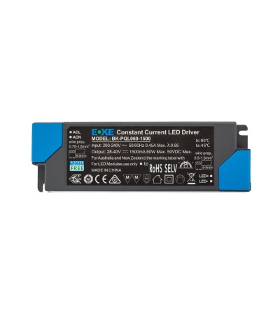 Driver BOKE 200-240V Sortie 28-42V DC 1500mA 60W No Flicker BK-PQL-060 - 82349 - vue 1