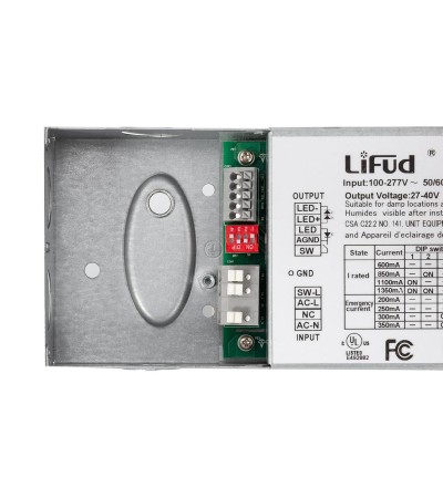 Driver d'Eclairage de Secours LIFUD Sortie 27-40V DC 40W No Flicker LF-GSP055YC1 - 65779 - vue 3