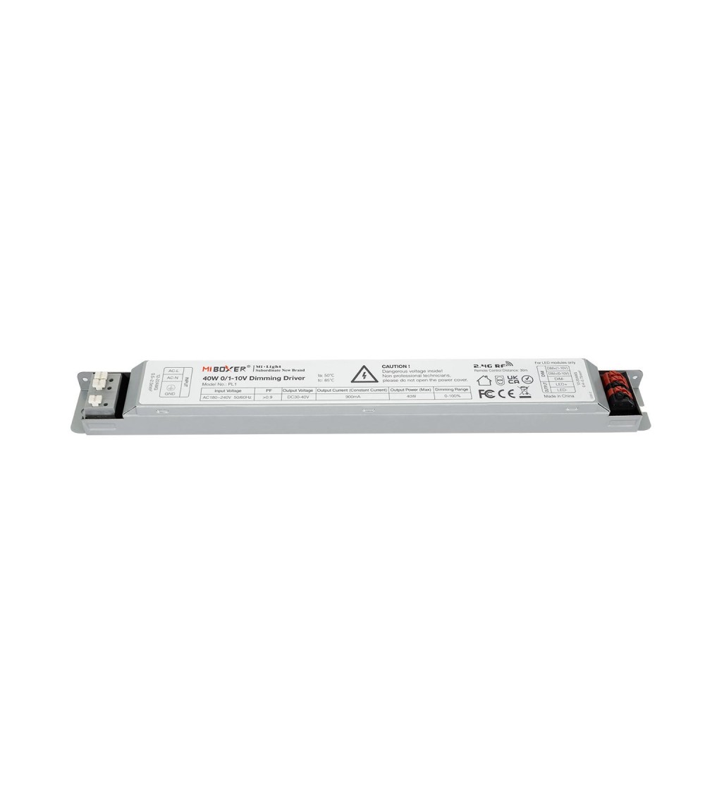 Driver Dimmable 1-10V 220-240V Sortie 30-40V 900mA 40W RF No Flicker MiBoxer PL1 - 85818 - vue 1