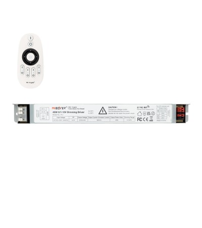 Driver Dimmable 1-10V No Flicker 40W + Télécommande RF 4 Zones MiBoxer