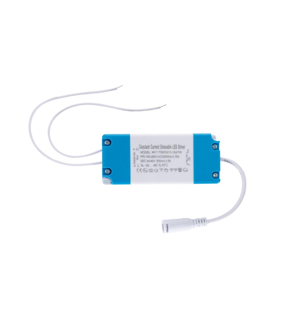 Driver Dimmable TRIAC 180-260V Sortie 40-65V DC 300mA 18W - 411