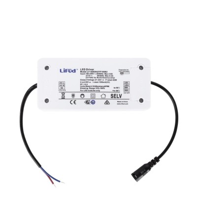 Driver LIFUD Dimmable 1-10V 220-240V Sortie 27-42V DC 1000mA 42W  LF-GDE042YF1000U