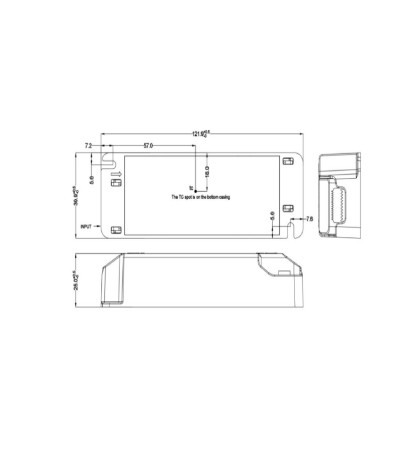 Driver LIFUD Dimmable 1-10V 220-240V Sortie 9-42V DC 250-500mA 21W No Flicker LF-AAA020B0500-42 - 1181 - vue 2