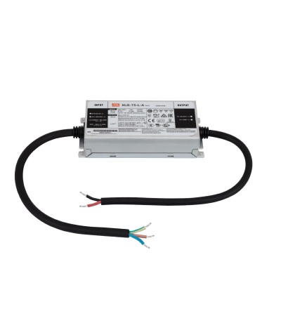 Driver MEAN WELL 100-240V IP67 Sortie 53-107V DC 700-1050mA 75W XLG-75-L-A - 63769 - vue 2