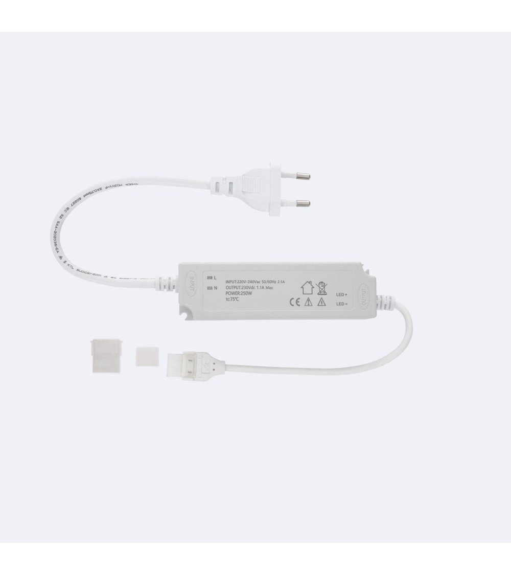 Driver No Flicker pour Rubans LED 220V AC SMD Silicone FLEX IP65 Largeur 12mm - 109985 - vue 1