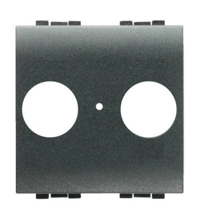 Façade TV/R-SAT Universelle 2 Modules BTicino Living Light L4212