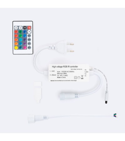 Gaine LED Ronde RGB de 36 LED/m et IP65 alimenté en 220V AC