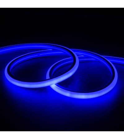 Ruban LED Néon Dimmable 220V Bleu Semi-Circulaire 180º 7.5W/m Coupe 100cm IP67 Sur mesure