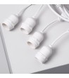 Guirlande Extérieure avec 8 Douilles E27 5.5m Blanche IP65 - 6294 - vue 3