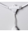 Guirlande Extérieure avec 8 Douilles E27 5.5m Blanche IP65 - 6294 - vue 4