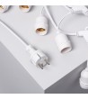 Guirlande Extérieure avec 8 Douilles E27 5.5m Blanche IP65 - 6294 - vue 5