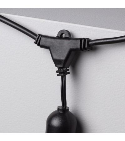 Guirlande Extérieure avec 8 Douilles E27 5.5m Noire IP65 - 6293 - vue 4