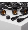 Guirlande Extérieure avec 8 Douilles E27 5.5m Noire IP65 - 6293 - vue 6