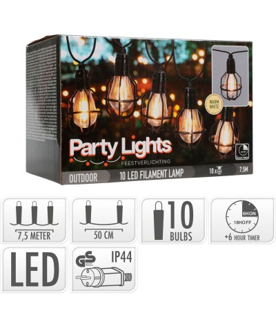 Guirlande Extérieure LED avec 10 Ampoules Waru 7,5 m - 104329 - vue 4