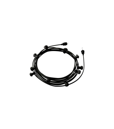 Guirlande Extérieure Lumet System 12.5m avec 10 Douilles E27 Noire Creative-Cables CATE27N125