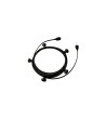 Guirlande Extérieure Lumet System 7.5m avec 5 Douilles E27 Noire Creative-Cables CATE27N075 - 95502 - vue 1