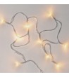 Guirlande LED Cble à Piles 1m Blanc Chaud avec Minuterie - 107796 - vue 1