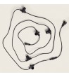 Guirlande LED Extérieure avec 5 Douilles B22 5m Noir IP44 - 111810 - vue 1