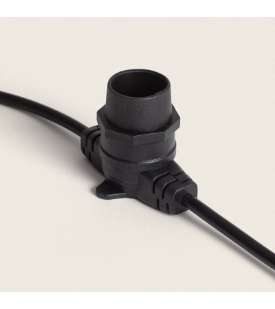 Guirlande LED Extérieure avec 5 Douilles B22 5m Noir IP44 - 111810 - vue 3