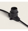 Guirlande LED Extérieure avec 5 Douilles B22 5m Noir IP44 - 111810 - vue 3