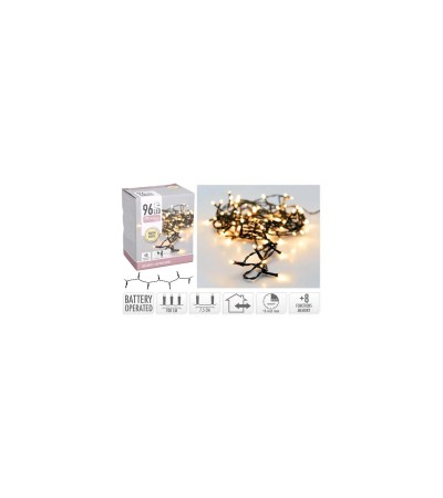 Guirlande LED Extérieure Cble Noir à Piles 7.5m - 107731 - vue 2