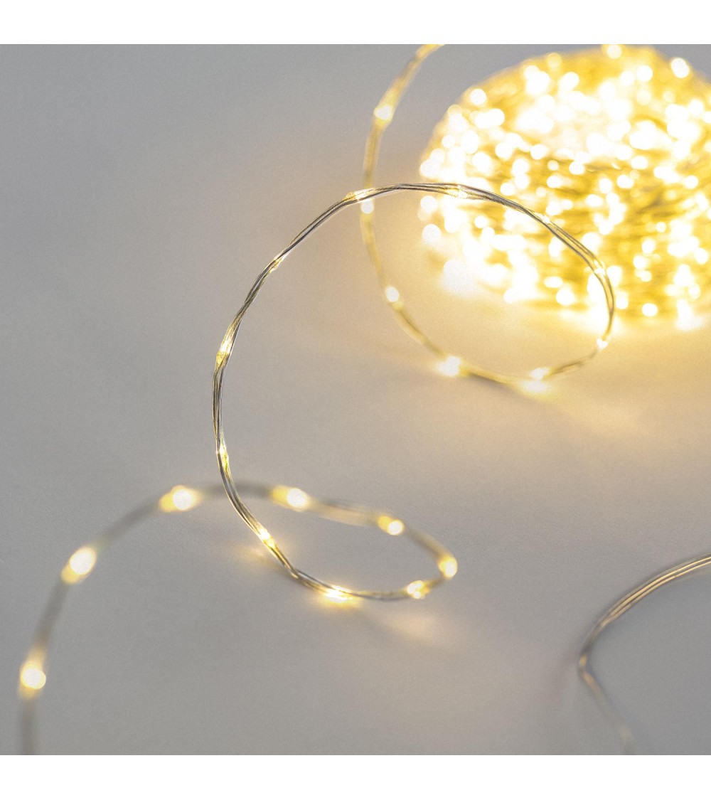 Guirlande LED Extérieure Transparente Blanc Chaud 30 m - 107643 - vue 1