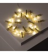Guirlande LED Fil de Fer avec Pince à Linge Dorée 3.5m - 6367 - vue 2