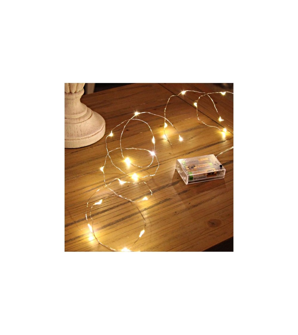 Guirlande LED Fil de Fer Rose à Piles 5m/10m - 7070 - vue 1