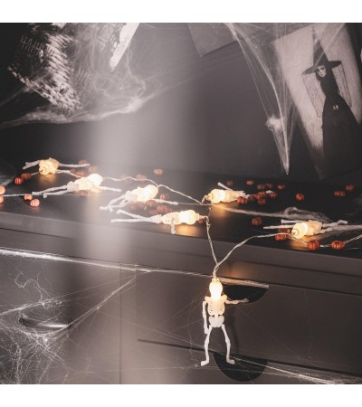 Guirlande LED Squelettes d'Halloween à  Piles 1,65 m