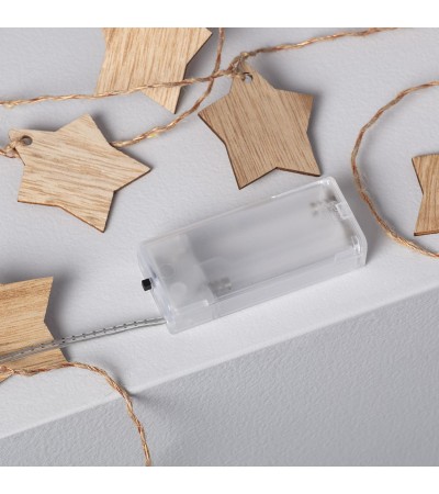 Guirlande Lumineuse LED Étoiles Bois avec Piles 2.2m - 70918 - vue 8