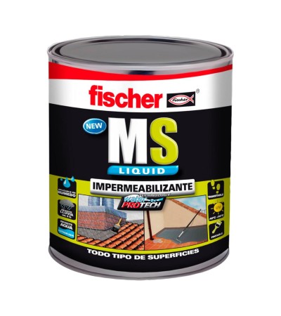 Imperméabilisation Constructive MS LIQUID 1Kg Marron Tuile FISCHER 534616