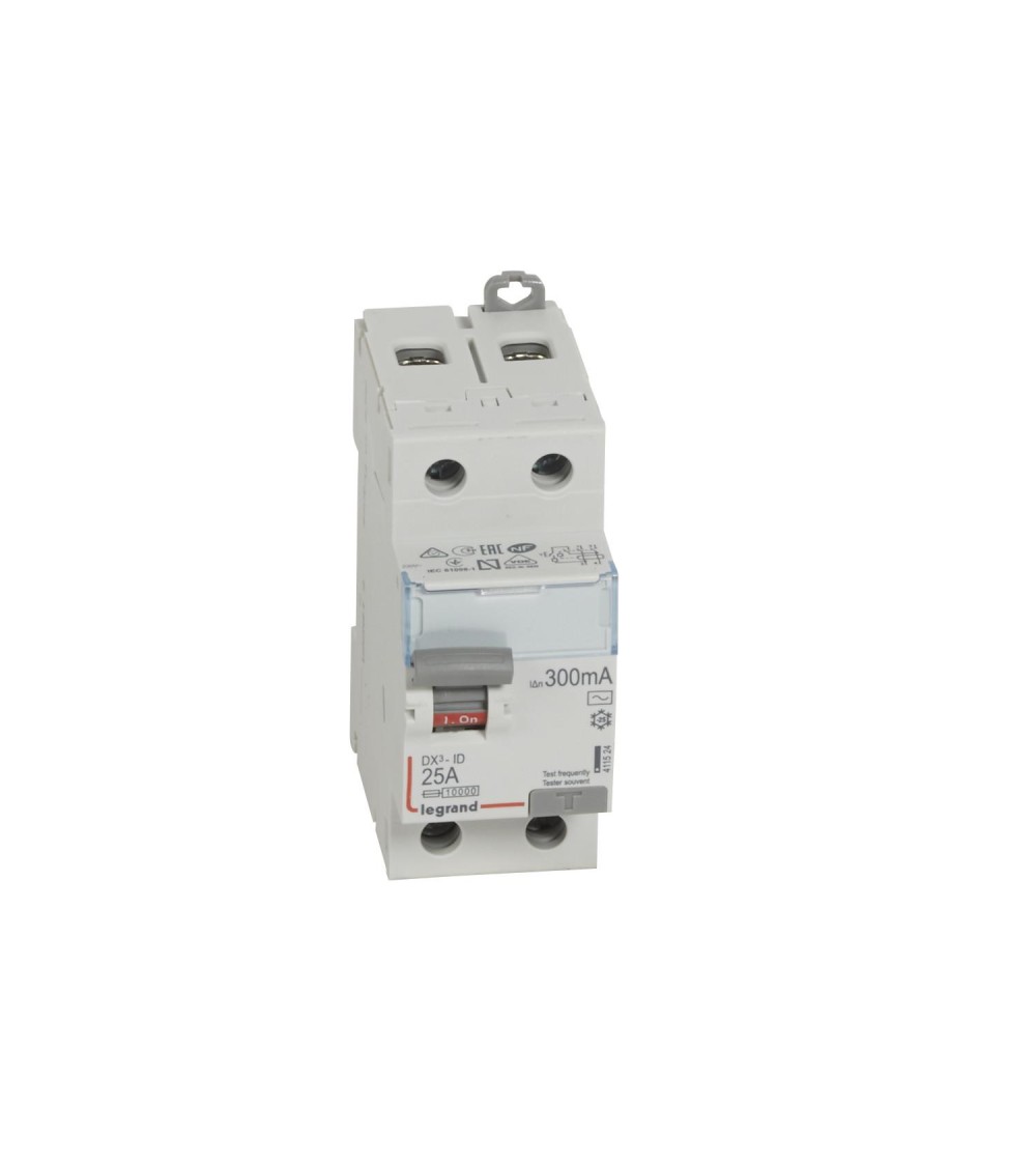 Interrupteur Différentiel DX³ Industriel 2P-300mA 10kA Class AC 25-63A LEGRAND 411524 - 79888 - vue 1