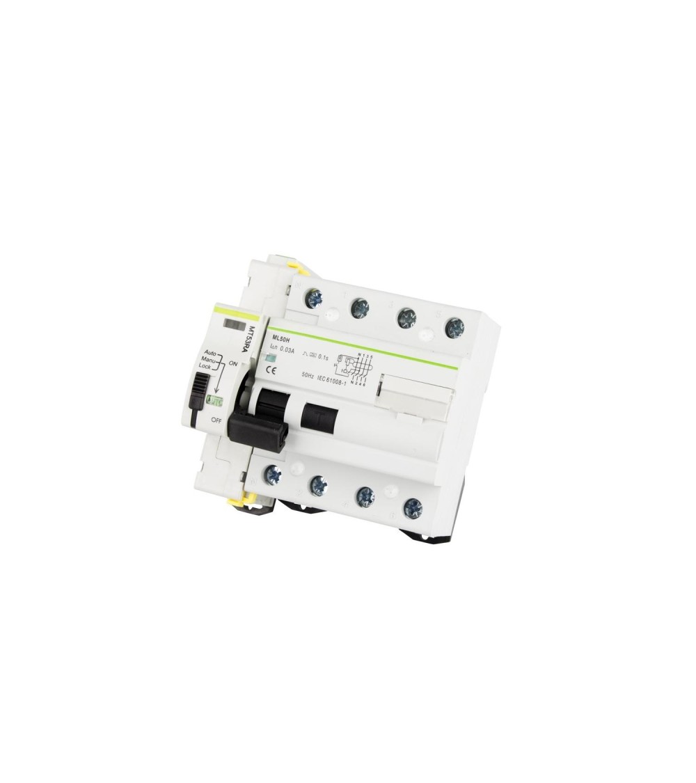 Interrupteur Différentiel Industriel Réarmable Compact 4P-30mA 40-63A-10kA Class A MATIS - 3140 - vue 1