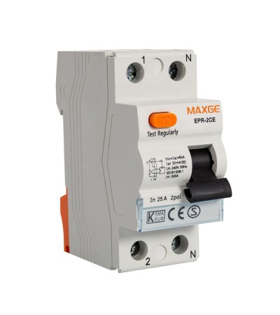 Interrupteur Différentiel Résidentiel 1P+N-30mA 25-40A Class AC-6kA MAXGE
